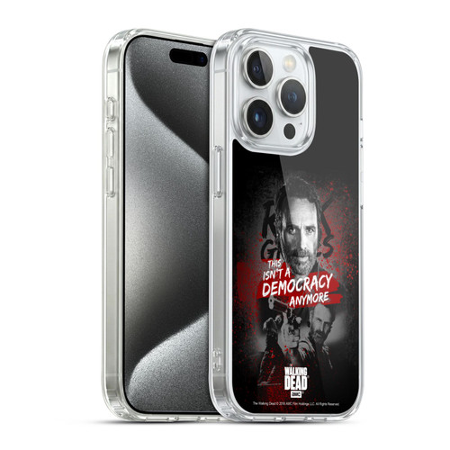 AMC The Walking Dead Rick Grimes Legacy Democracy Soft Gel Case for Apple iPhone 15 Pro & MagSafe