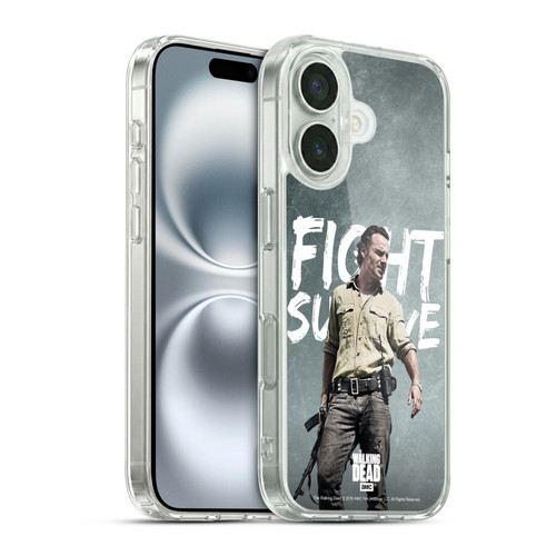 AMC The Walking Dead Rick Grimes Legacy Fight Survive Soft Gel Case for Apple iPhone 16 & MagSafe