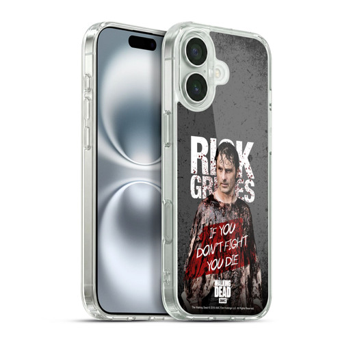 AMC The Walking Dead Rick Grimes Legacy Bloody Poncho Soft Gel Case for Apple iPhone 16 Plus & MagSafe