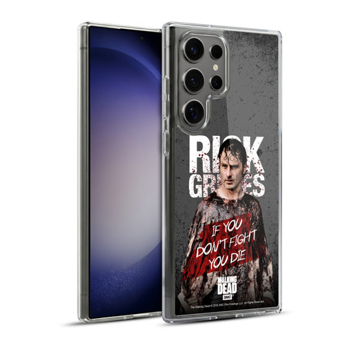 AMC The Walking Dead Rick Grimes Legacy Bloody Poncho Soft Gel Case for Samsung Galaxy S23 Ultra 5G & MagSafe