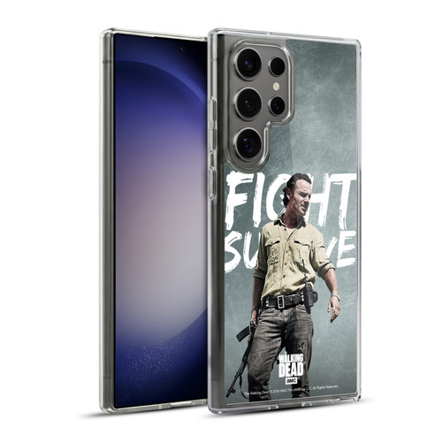 AMC The Walking Dead Rick Grimes Legacy Fight Survive Soft Gel Case for Samsung Galaxy S23 Ultra 5G & MagSafe