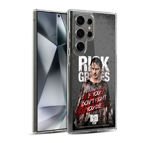 AMC The Walking Dead Rick Grimes Legacy Bloody Poncho Soft Gel Case for Samsung Galaxy S24 Ultra 5G & MagSafe