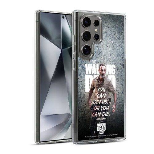 AMC The Walking Dead Rick Grimes Legacy Join Us Soft Gel Case for Samsung Galaxy S24 Ultra 5G & MagSafe