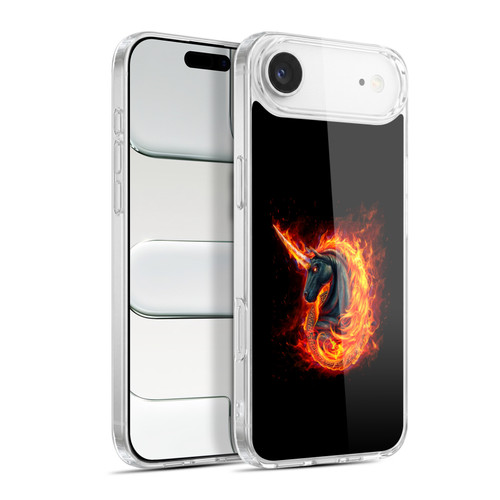Christos Karapanos Dark Hours Unicorn Black Fire Soft Gel Case for Apple iPhone 17 Air
