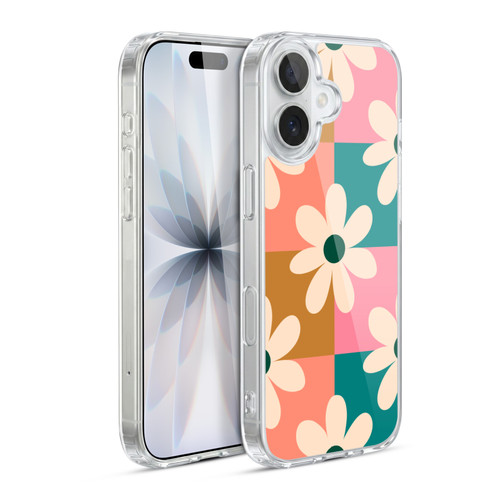 Gabriela Thomeu Retro Daisy Checkered Colors Soft Gel Case for Apple iPhone 17