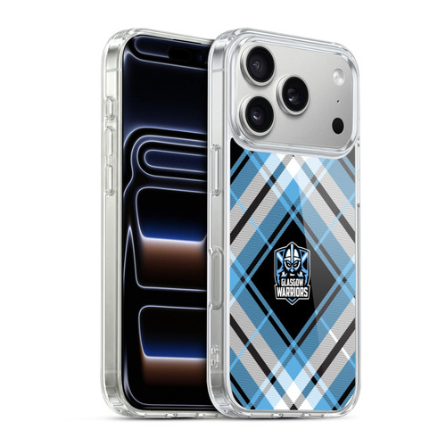 Glasgow Warriors Logo 2 Diagonal Tartan Soft Gel Case for Apple iPhone 17 Pro