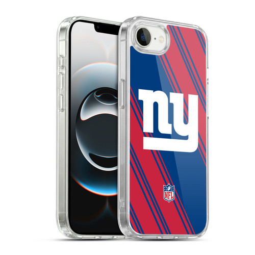 NFL New York Giants Artwork Stripes Soft Gel Case for Apple iPhone 16e / Apple iPhone 17e & MagSafe