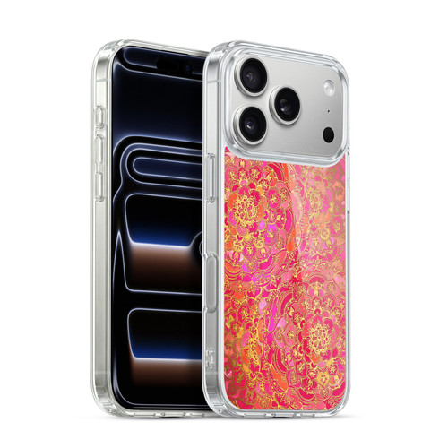 Micklyn Le Feuvre Mandala Hot Pink Gold and Orange Soft Gel Case for Apple iPhone 17 Pro