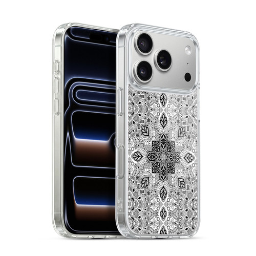 Micklyn Le Feuvre Mandala Lace in Monochrome Soft Gel Case for Apple iPhone 17 Pro