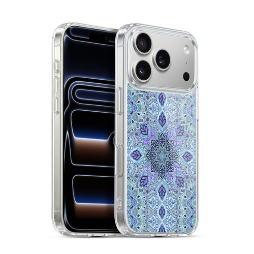 Micklyn Le Feuvre Mandala Navy Blue Mint and Purple Soft Gel Case for Apple iPhone 17 Pro