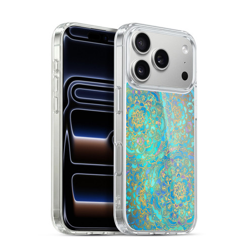 Micklyn Le Feuvre Mandala Sapphire and Jade Soft Gel Case for Apple iPhone 17 Pro