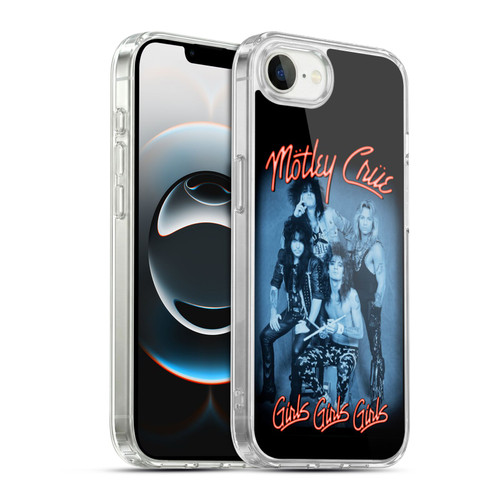 Motley Crue Key Art Girls Neon Soft Gel Case for Apple iPhone 16e / Apple iPhone 17e & MagSafe