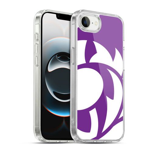 Scotland Rugby Oversized Thistle Purple Heather Soft Gel Case for Apple iPhone 16e / Apple iPhone 17e & MagSafe