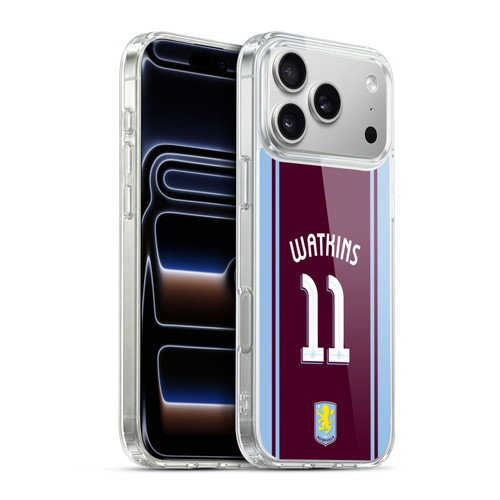Aston Villa Football Club 2024/25 Crest Player Kit Ollie Watkins Soft Gel Case for Apple iPhone 17 Pro Max