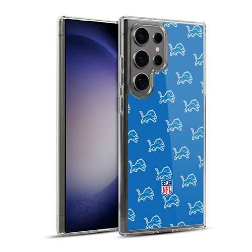 NFL Detroit Lions Artwork Patterns Soft Gel Case for Samsung Galaxy S23 Ultra 5G & MagSafe