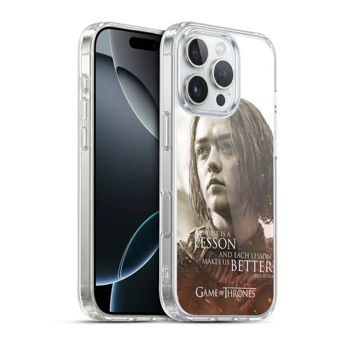 HBO Game of Thrones Character Portraits Arya Stark Soft Gel Case for Apple iPhone 16 Pro & MagSafe