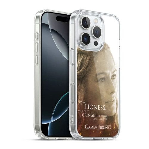 HBO Game of Thrones Character Portraits Cersei Lannister Soft Gel Case for Apple iPhone 16 Pro & MagSafe