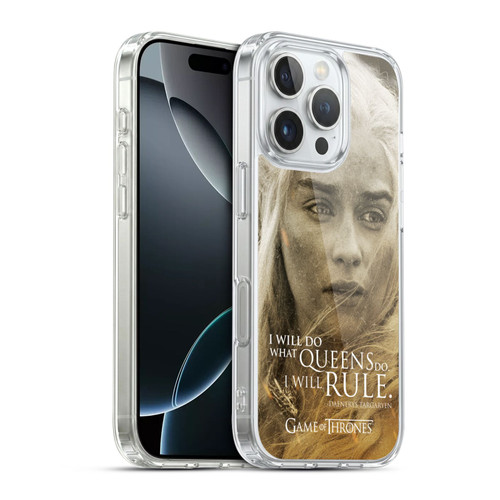 HBO Game of Thrones Character Portraits Daenerys Targaryen Soft Gel Case for Apple iPhone 16 Pro & MagSafe