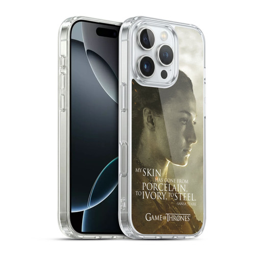 HBO Game of Thrones Character Portraits Sansa Stark Soft Gel Case for Apple iPhone 16 Pro & MagSafe