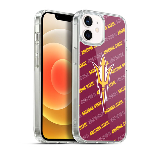 Arizona State University ASU Arizona State Art Logo Pattern Soft Gel Case for Apple iPhone 12 / iPhone 12 Pro & MagSafe