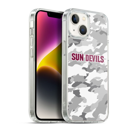 Arizona State University ASU Arizona State Art Camou Winter Soft Gel Case for Apple iPhone 14