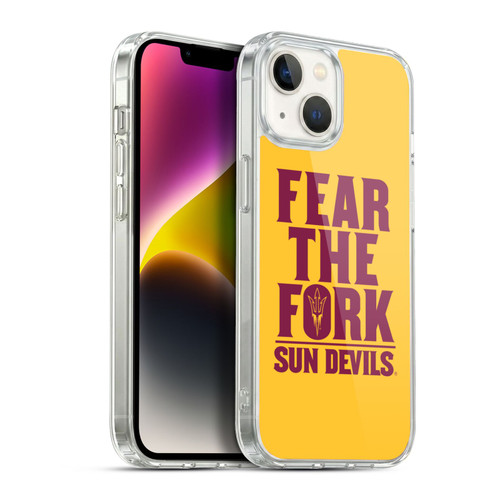 Arizona State University ASU Arizona State Art Fear The Fork Soft Gel Case for Apple iPhone 14