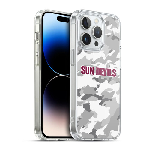 Arizona State University ASU Arizona State Art Camou Winter Soft Gel Case for Apple iPhone 14 Pro & MagSafe