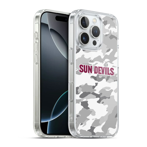 Arizona State University ASU Arizona State Art Camou Winter Soft Gel Case for Apple iPhone 16 Pro & MagSafe