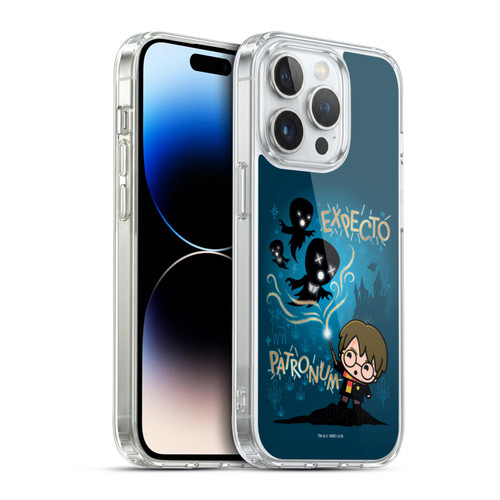 Harry Potter Deathly Hallows III Expecto Patronum Soft Gel Case for Apple iPhone 14 Pro & MagSafe