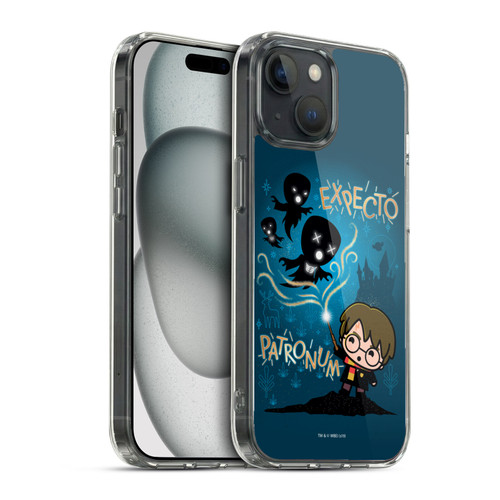 Harry Potter Deathly Hallows III Expecto Patronum Soft Gel Case for Apple iPhone 15 & MagSafe
