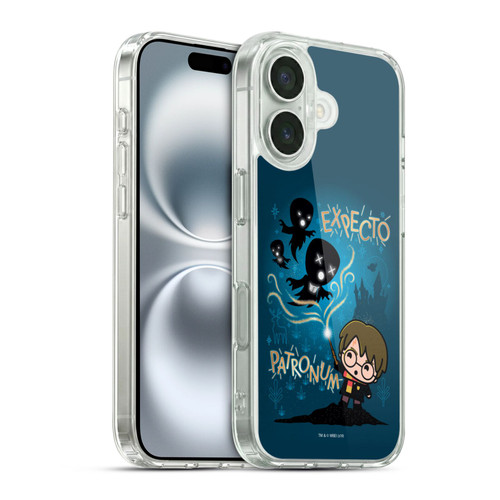 Harry Potter Deathly Hallows III Expecto Patronum Soft Gel Case for Apple iPhone 16 & MagSafe