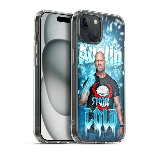 WWE Stone Cold Steve Austin Portrait Soft Gel Case for Apple iPhone 15 Plus & MagSafe