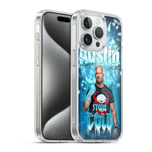WWE Stone Cold Steve Austin Portrait Soft Gel Case for Apple iPhone 15 Pro & MagSafe