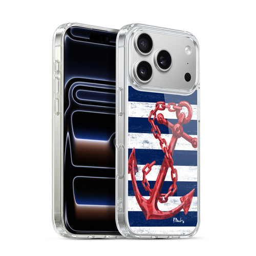 Paul Brent Nautical Westerly Anchor Red Soft Gel Case for Apple iPhone 17 Pro