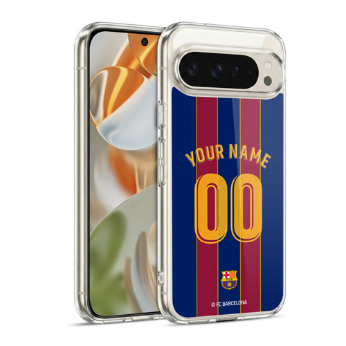 Custom Customised Personalised FC Barcelona 2020/21 Kit Home Soft Gel Case for Google Pixel 9 / Pixel 9 Pro
