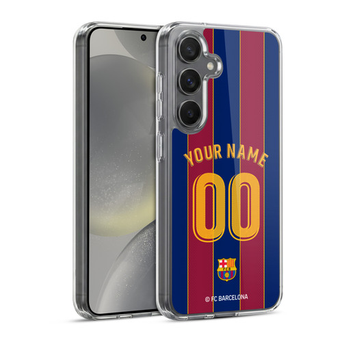 Custom Customised Personalised FC Barcelona 2020/21 Kit Home Soft Gel Case for Samsung Galaxy S24 5G