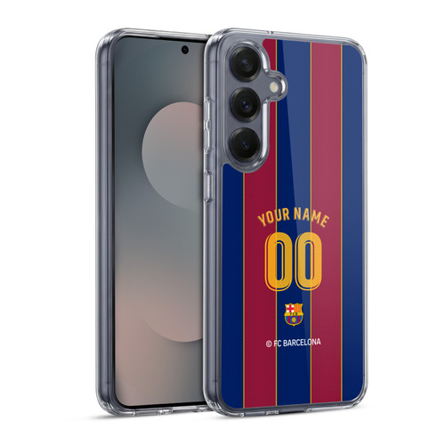 Custom Customised Personalised FC Barcelona 2020/21 Kit Home Soft Gel Case for Samsung Galaxy S25