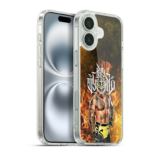 WWE Rey Mysterio Portrait Soft Gel Case for Apple iPhone 16 Plus & MagSafe