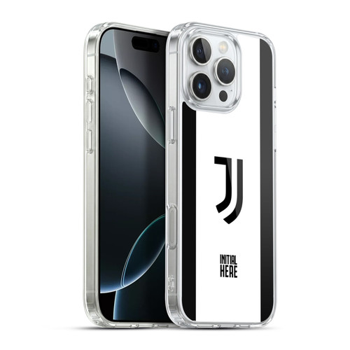 Custom Customised Personalised Juventus Football Club Graphics Bold Stripe Soft Gel Case for Apple iPhone 16 Pro Max