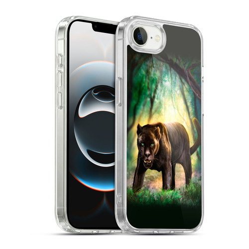 Anthony Christou Fantasy Art Black Panther Soft Gel Case for Apple iPhone 16e / Apple iPhone 17e & MagSafe