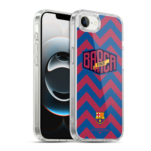 FC Barcelona Forca Barca Zigzag Soft Gel Case for Apple iPhone 16e / Apple iPhone 17e & MagSafe