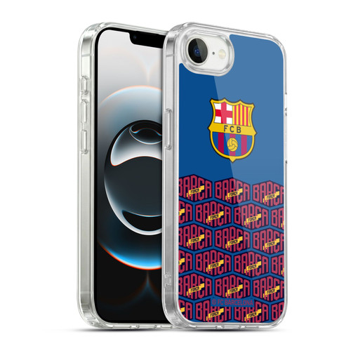 FC Barcelona Forca Barca Logo And Pattern Soft Gel Case for Apple iPhone 16e / Apple iPhone 17e & MagSafe
