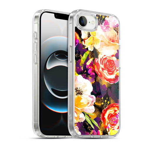 Anis Illustration Flowers Purple Soft Gel Case for Apple iPhone 16e / Apple iPhone 17e & MagSafe