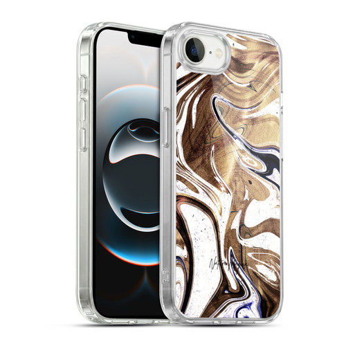 Nature Magick Luxe Gold Marble Metallic Coffee Soft Gel Case for Apple iPhone 16e / Apple iPhone 17e & MagSafe