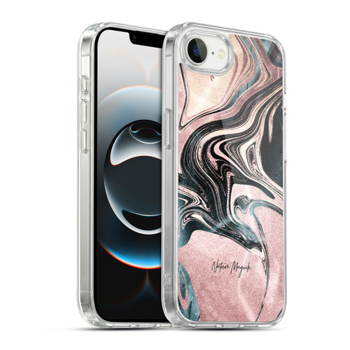 Nature Magick Luxe Gold Marble Metallic Pink Soft Gel Case for Apple iPhone 16e / Apple iPhone 17e & MagSafe