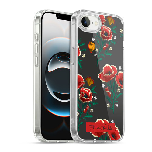 Frida Kahlo Flowers Red Soft Gel Case for Apple iPhone 16e / Apple iPhone 17e & MagSafe