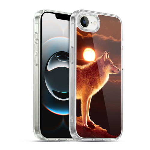 Vincent Hie Animals Sunset Wolf Soft Gel Case for Apple iPhone 16e / Apple iPhone 17e & MagSafe