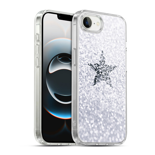 Monika Strigel Glitter Star Pastel Winter Snow Soft Gel Case for Apple iPhone 16e / Apple iPhone 17e & MagSafe