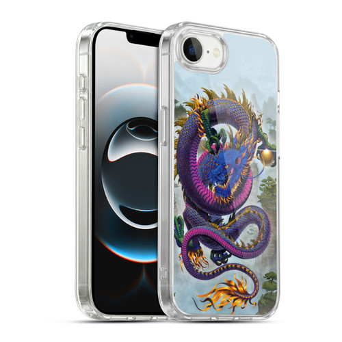 Vincent Hie Graphics Good Fortune Dragon Blue Soft Gel Case for Apple iPhone 16e / Apple iPhone 17e & MagSafe