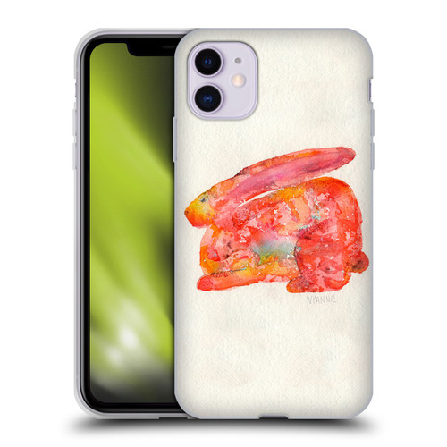 Wyanne Animals 2 Red Rabbit Soft Gel Case for Apple iPhone 11